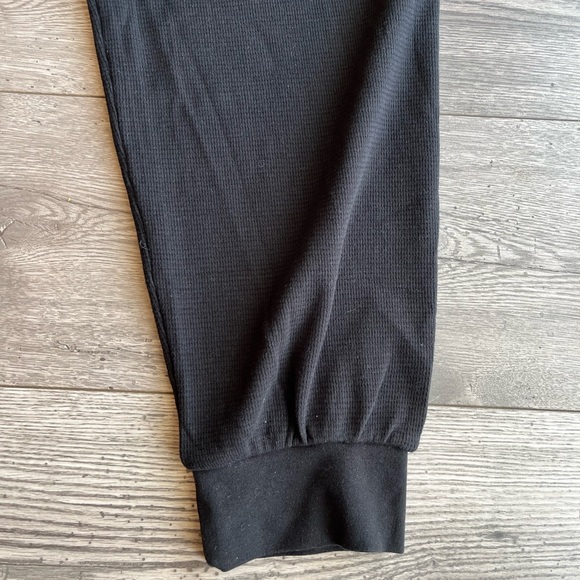 Lacoste Men's Cotton Lounge Joggers Pants Waffle Knit Lightweight Black XXL - Picture 9 of 9